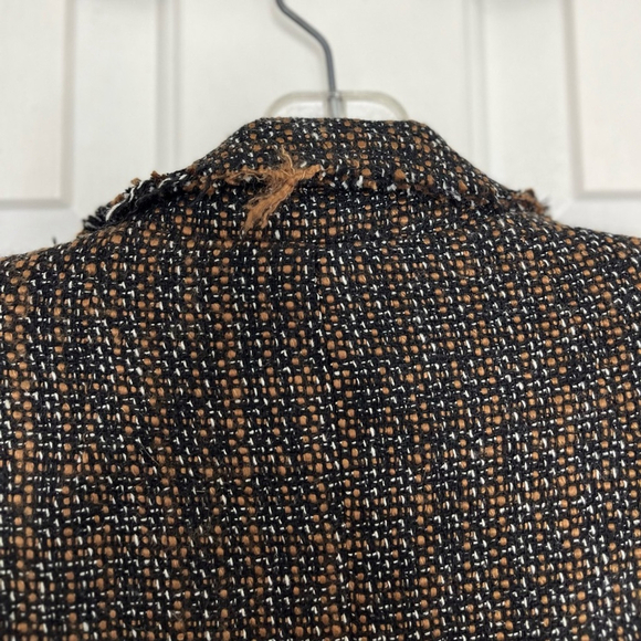 NWT Club Monaco Tweed Sarina Jacket 00 Black / Orange / Gold - Picture 15 of 16